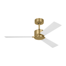 Visual Comfort & Co. Fan Collection 3RZR44BBS - Rozzen 44 Ceiling Fan in Burnished Brass with Matte White Blades