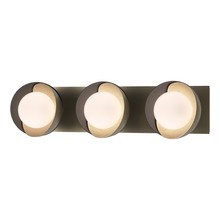 Hubbardton Forge 201378-SKT-84-10-GG0711 - Brooklyn 3-Light Straight Double Shade Bath Sconce