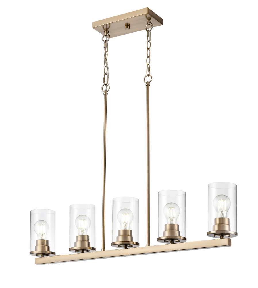 Verlana 35" Wide 5-Light Island - Modern Gold