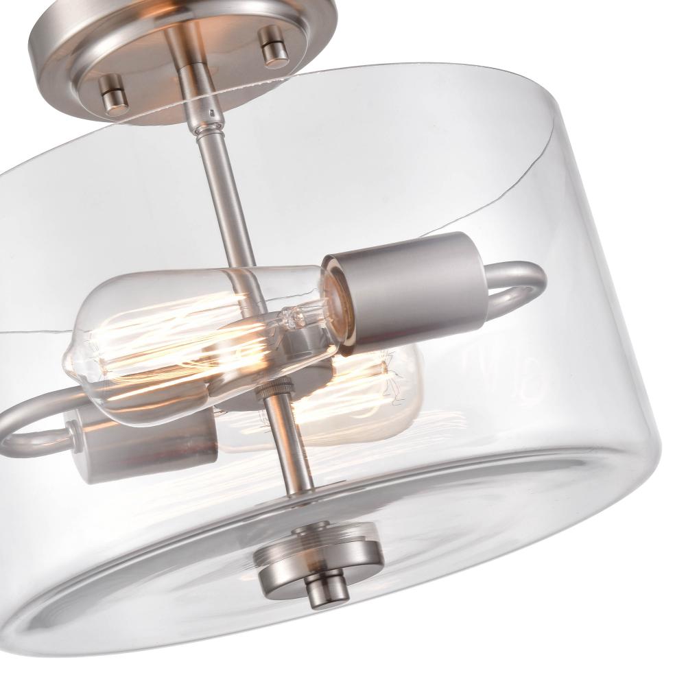 Verlana 11" Wide 2-Light Semi Flush - Modern Gold