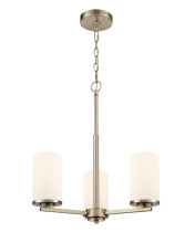 Millennium 2713WG-MG - Verlana 19" 3-Light Chandelier - Modern Gold