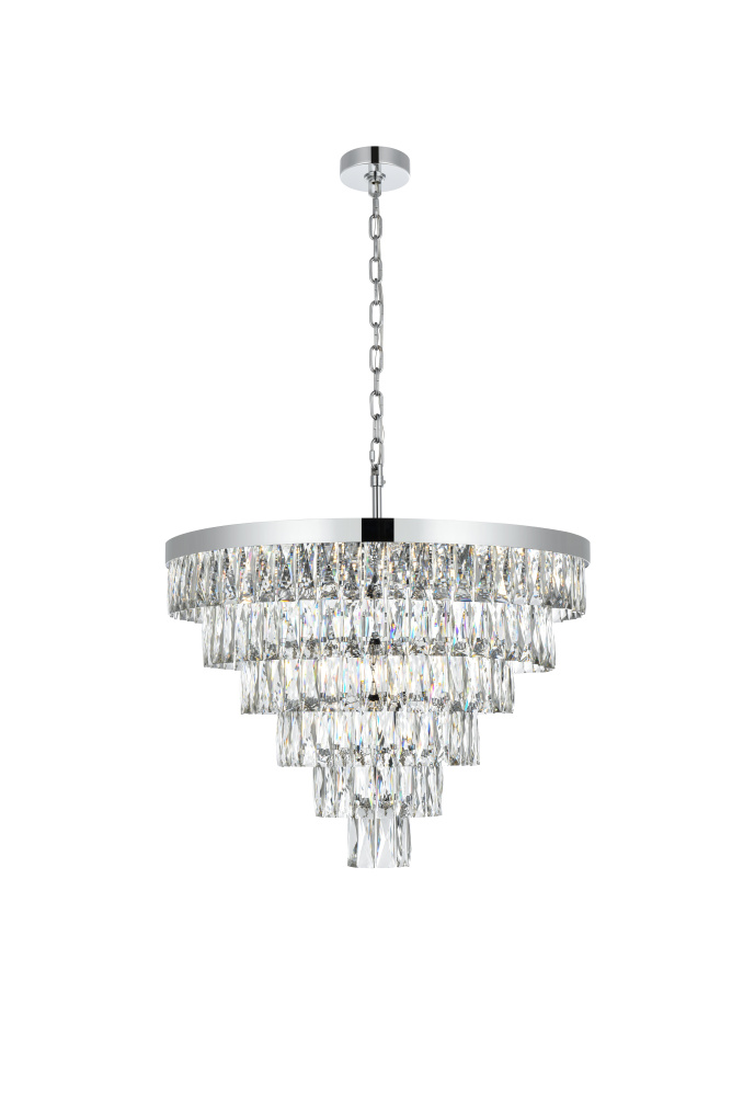 Josephine 27 inch Round Chandelier in Chrome