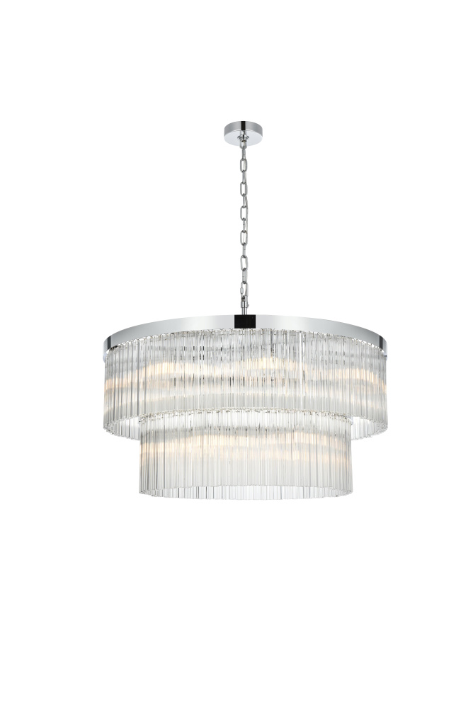 Harlow 32 inch Chandelier in Chrome