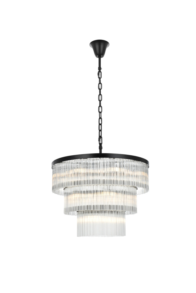 Harlow 32 inch Chandelier in Black
