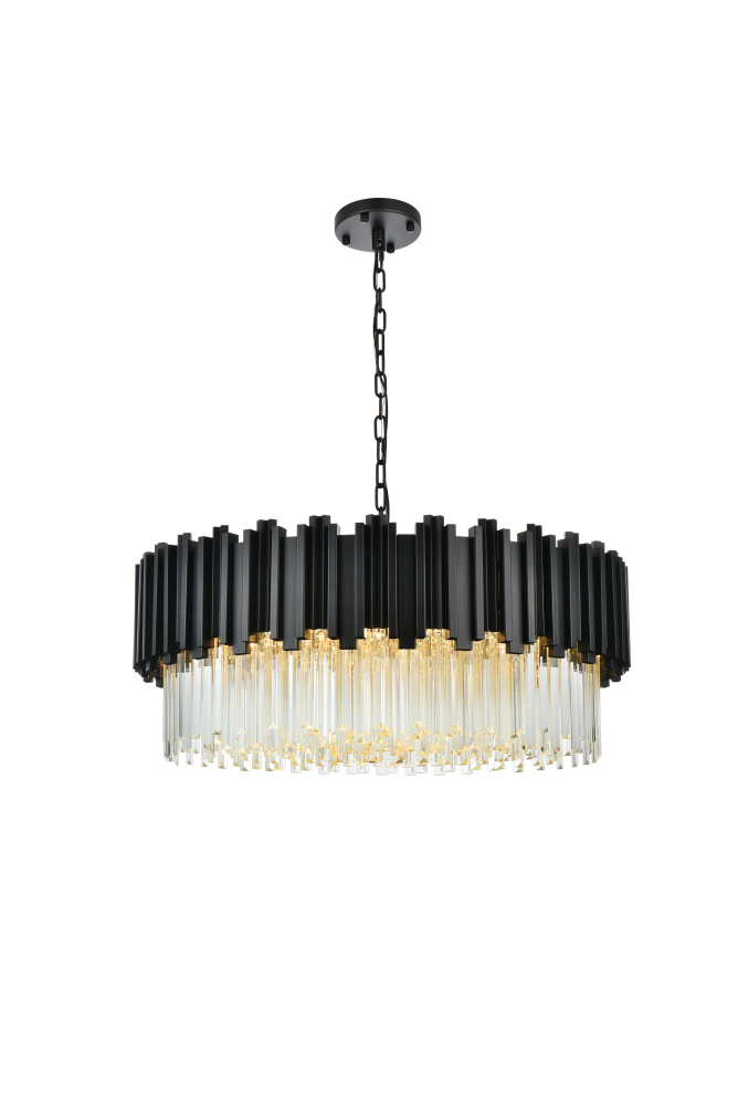 Willow 32 inch Chandelier in Black