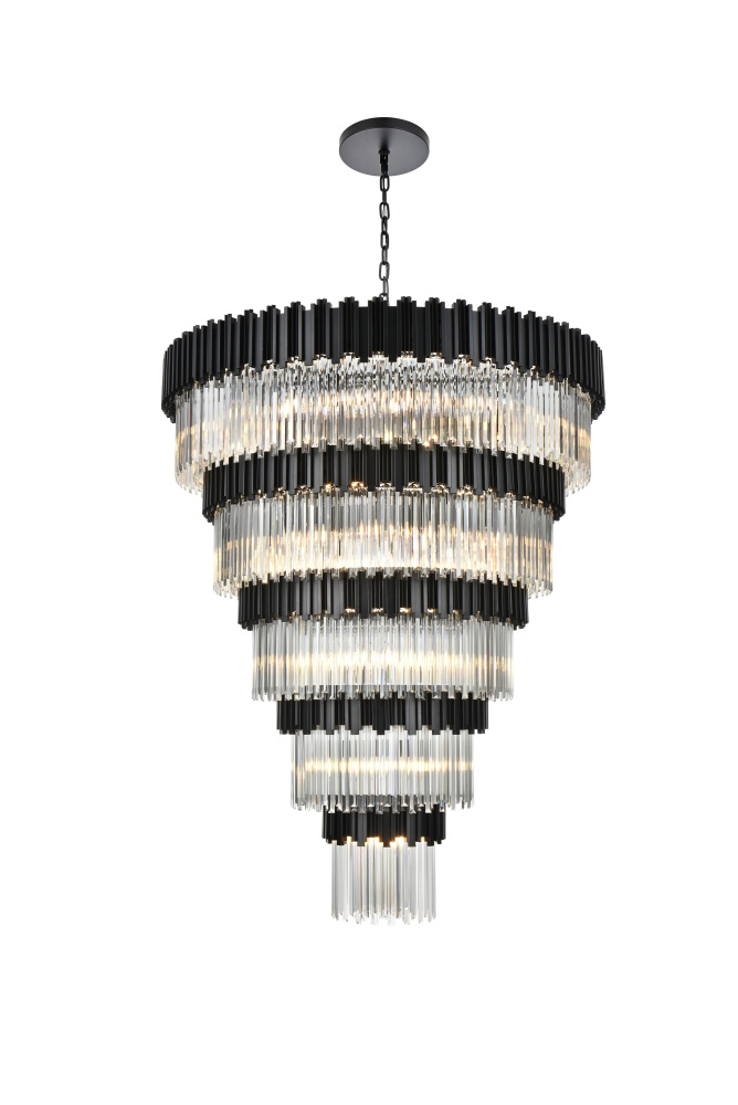Willow 59 inch Chandelier in Black