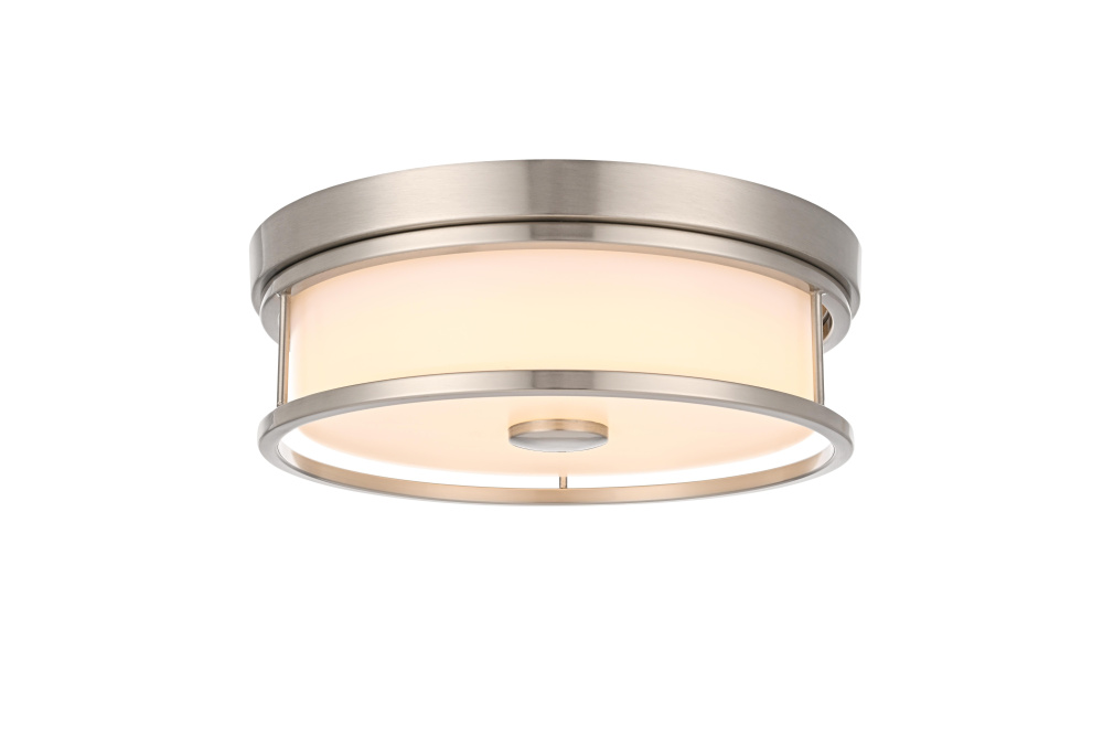 Kolson 12 inch LED Flush Mount in Polished Nickel