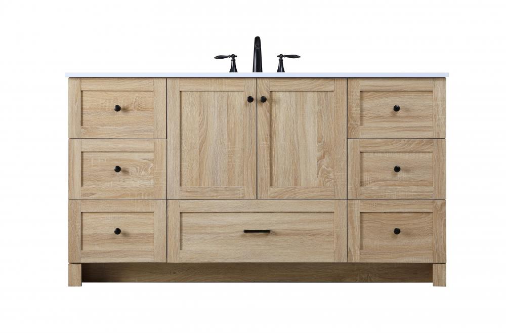 Vanity Cabinet 7Dw 2Dr 60"x19"x34" Mango Wood