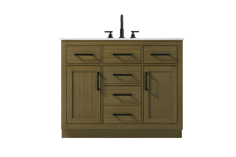 Alden 42 inch Single Bathroom Vanity in Chestnut Brown