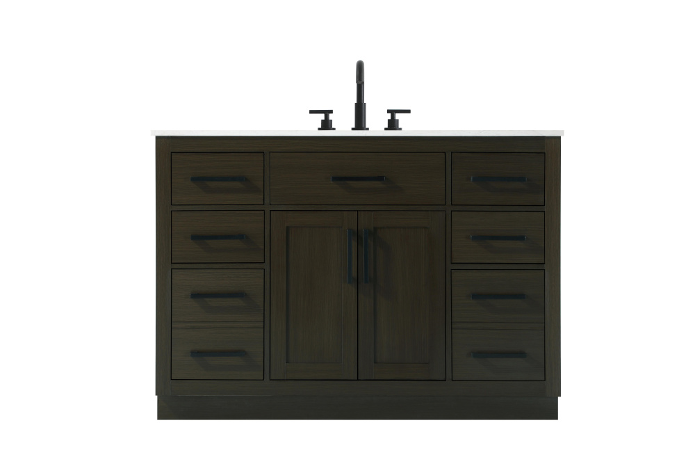 Alden 48 inch Single Bathroom Vanity in Mocha Brown