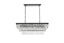 Elegant 1060G36BK - Josephine 36 inch Rectangular Rectangular Chandelier in Black