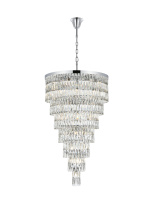 Elegant 1060SR32C - Josephine 32 inch Rectangular Chandelier in Chrome