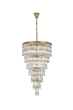 Elegant 1060SR32SG - Josephine 32 inch Rectangular Chandelier in Satin Gold