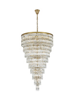 Elegant 1060SR41SG - Josephine 41 inch Rectangular Chandelier in Satin Gold