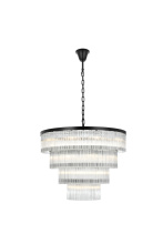 Elegant 1070G40BK - Harlow 40 inch Chandelier in Black