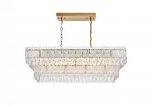 Elegant 1780G37SG - Emilia 37 inch Chandelier in Satin Gold