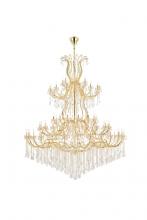 Elegant 2800G120G/RC - Maria Theresa 84 light Gold Chandelier Clear Royal Cut Crystal