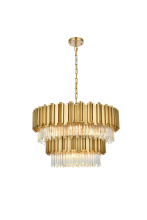Elegant 3400G32SG - Willow 32 inch Chandelier in Satin Gold