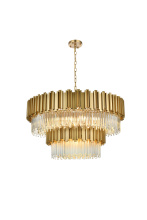 Elegant 3400G40SG - Willow 40 inch Chandelier in Satin Gold