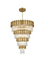 Elegant 3400GR40SG - Willow 40 inch Chandelier in Satin Gold