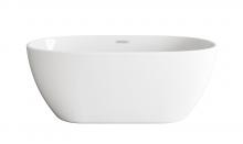 Elegant BT10759GW-BNK - Bathtub 59.0"28.3"23.2" GW with BNK drain kit