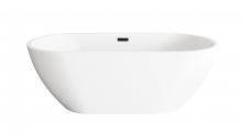 Elegant BT30367GW-MBK - Bathtub 66.9 x 29.5 x 23 GW with MBK drain kit