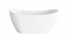 Elegant BT30459GW-WHT - Bathtub 59.1 x 28.3 x 26.7 GW with WHT drain kit