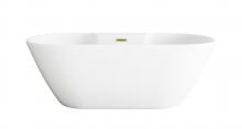 Elegant BT30567GW-BGD - Bathtub 66.9 x 29.9 x 22.8 Glossy White