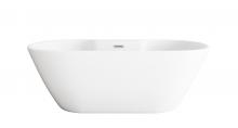 Elegant BT30567GW-BNK - Bathtub 66.9 x 29.9 x 22.8 Glossy White