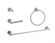 Elegant HWB-11S4BNK - Bathroom hardware set 24"x2.8"+6.2"x3.5"+2.6"x1.6"+7" brushed nickel