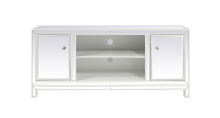 Elegant MF701WH - 60 in. mirrored TV stand in white