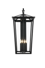 Elegant OD334W33BK - Wall sconce W16" E18" H33" L4 Black