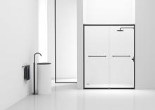 Elegant SD208-6072BNK - Fixed framed shower door 60 x 72 Brushed Nickel