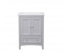 Elegant VF-2002 - 24 In. Single Bathroom Vanity Set In Medium Grey