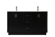 Elegant VF19660DBK - Vanity Cabinet 3Dw 4Dr 60"W x 22"D x 35"H black