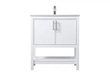 Elegant VF26630WH - Vanity Cabinet 2Dr W30"x D19"x H34" White