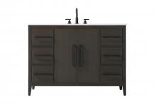 Elegant VF29348MMB - Vanity Cabinet 2Dr 6Dw 48x21.5x35 Mocha Brown