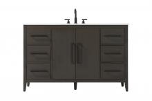 Elegant VF29354MMB - Vanity Cabinet 2Dr 6Dw 54x21.5x35 Mocha Brown