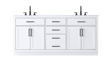 Elegant VF29772DWH - Alden 72 inch Double Bathroom Vanity in White