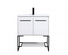 Elegant VF42030WH - 30 inch  Single Bathroom Vanity in White