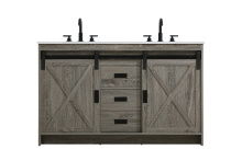 Elegant VF90554DRG - Vanity Cabinet 2Dr 2Dw 54''x34''x22'' Rustic Grey
