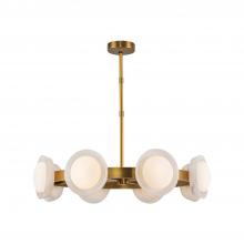 Alora Lighting CH320837VBAR-UNV - Alonso 37-in Vintage Brass/Alabaster LED Chandeliers