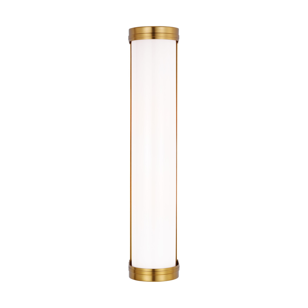 Ifran transitional dimmable indoor large 2-light vanity fixture in a burnished brass finish with etc