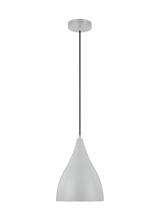 Visual Comfort & Co. Studio Collection 6545301-118 - Oden modern mid-century 1-light indoor dimmable small pendant in matte grey finish with matte grey s