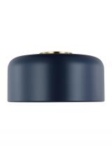 Visual Comfort & Co. Studio Collection 7605401EN3-127 - Malone transitional 1-light LED indoor dimmable medium ceiling flush mount in navy finish with navy