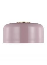Visual Comfort & Co. Studio Collection 7605401EN3-136 - Malone transitional 1-light LED indoor dimmable medium ceiling flush mount in rose finish with rose