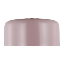 Visual Comfort & Co. Studio Collection 7705401EN3-136 - Malone transitional 1-light LED indoor dimmable large ceiling flush mount in rose finish with rose s