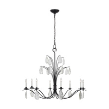 Visual Comfort & Co. Studio Collection CC1598AI - Shannon traditional 8-light indoor dimmable extra large ceiling chandelier in aged iron grey finish