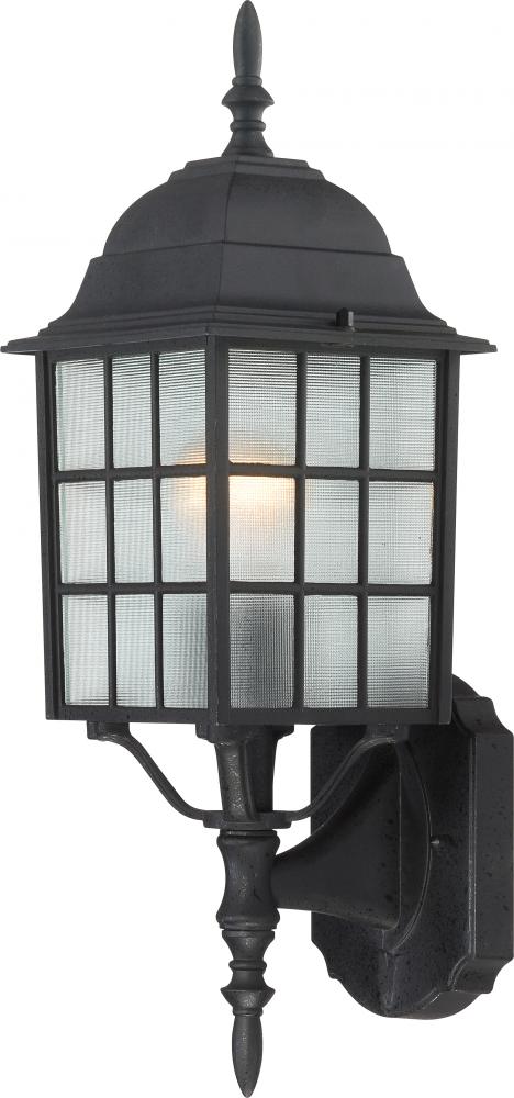 Adams - 1 Light - 18" Outdoor Wall with Frosted Glass; Color retail packaging