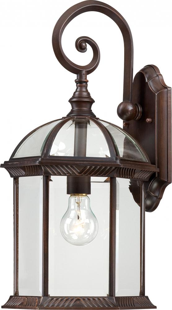 Boxwood - 1 Light 19" Wall Lantern with Clear Beveled Glass - Rustic Bronze Finish